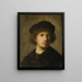 Zelfportret - Rembrandt van Rijn — ingelijst kunstwerk aan de muur
