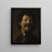 L'homme qui rit - Rembrandt van Rijn — ingelijst kunstwerk aan de muur