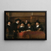 De syndici van het gilde van de linnenwevers in Amsterdam - Rembrandt van Rijn — ingelijst kunstwerk aan de muur