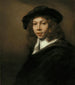 Jonge man met zwarte hoed - Rembrandt van Rijn — weergave van het kunstwerk