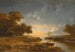 Dutch river landscape painting in the evening light - Remigius Adrianus van Haanen — artwork view