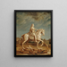 Transport op het huidige Louis-le-Grand plein, nu Vendôme plein, van het standbeeld van Lodewijk XIV door Girardon - René-Antoine Houasse — ingelijst kunstwerk aan de muur