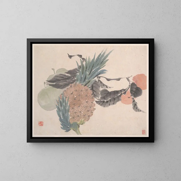 Animals, flowers and birds Pl2 - Ren Yi — framed artwork on a wall