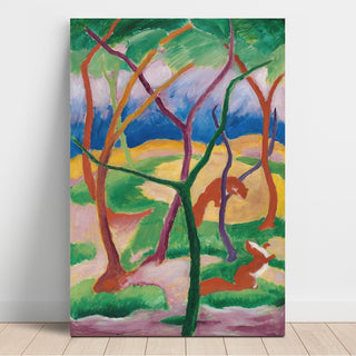 Reproduction Belettes Jouant - Franz Marc