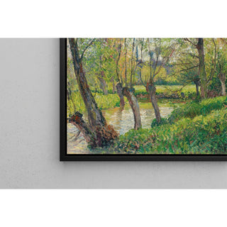 Reproduction Bords de l'Epte à Éragny, Soleil Couchant - Camille Pissarro