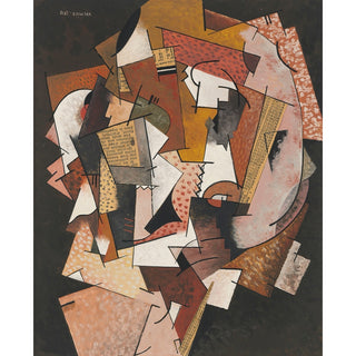 Reproduction Composition au papier journal - Georges Valmier