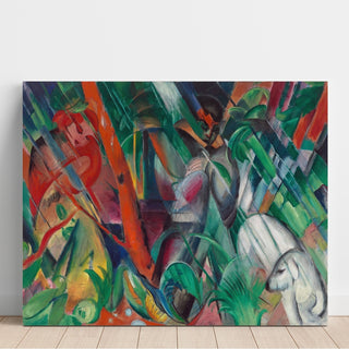 Reproduction Dans la pluie - Franz Marc