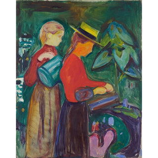 Reproduction Filles arrosant des fleurs The Linde Frieze - Edvard Munch