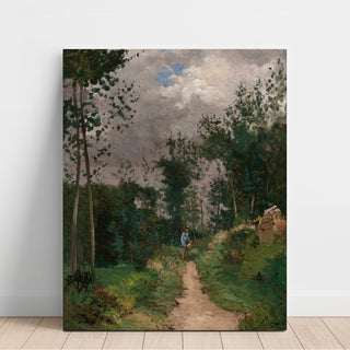 Reproduction Garde-champêtre dans la forêt de Fontainebleau circa 1870 - Alfred Sisley