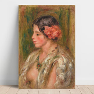 Reproduction Jeune femme à la rose - Pierre-Auguste Renoir