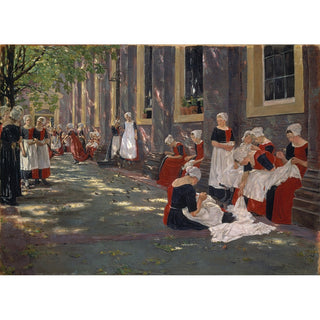 Reproduction La Cour de l’orphelinat à Amsterdam - Max Liebermann