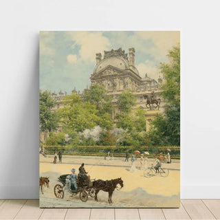 Reproduction La Place du Louvre - Louis Béroud