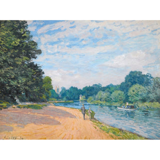 Reproduction La Tamise avec Hampton Church - Alfred Sisley