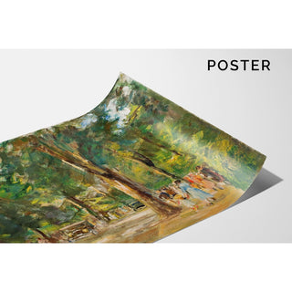Reproduction La grande rue du lac à Wannsee avec des promeneurs - Max Liebermann