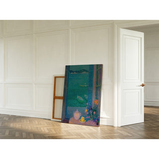 Reproduction Le Bouquet à la Fenêtre, Villefranche-sur-Mer - Henri Le Sidaner