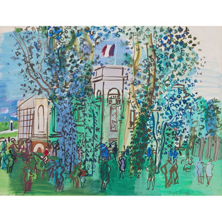 Reproduction Le Pesage à Deauville - Raoul Dufy