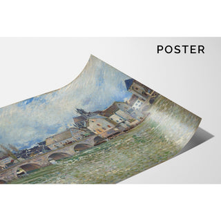 Reproduction Le Pont de Moret-sur-Loing, temps de crue - Alfred Sisley