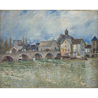 Reproduction Le Pont de Moret-sur-Loing, temps de crue - Alfred Sisley
