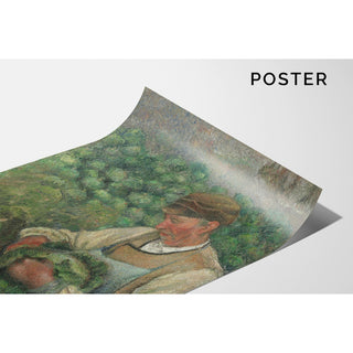 Reproduction Le jardinier - Vieux paysan au chou - Camille Pissarro