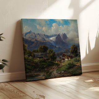 Reproduction Partenkirchen en Bavière au lever du soleil - Carl Millner
