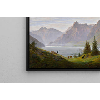 Reproduction Paysage avec lac de montagne, matin - Caspar David Friedrich