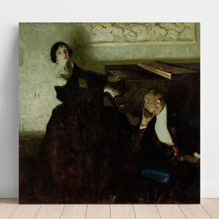 Reproduction Romantic Couple Seated by Piano - Dean Cornwell