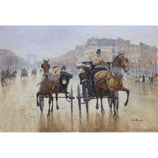 Reproduction Rond-Point des Champs-Élysées - Jean Béraud