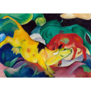 Reproduction Vaches, rouge, vert, jaune - Franz Marc