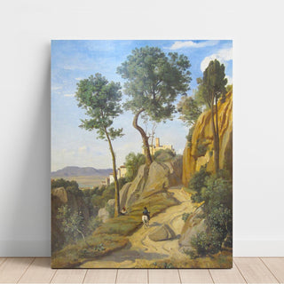 Reproduction Vue de Volterra - Jean-Baptiste Camille Corot