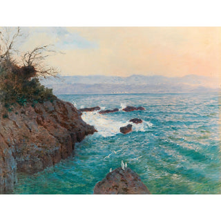 Reproduction Vue de la côte de Nervi - Alfred Zoff