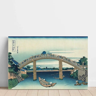 Reproduction d'Estampe - Sous le pont Mannen à Fukagaw - Katsushika Hokusai