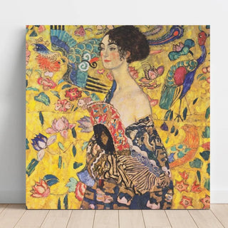 Reproduction de tableau - La Femme à l'éventail par Klimt