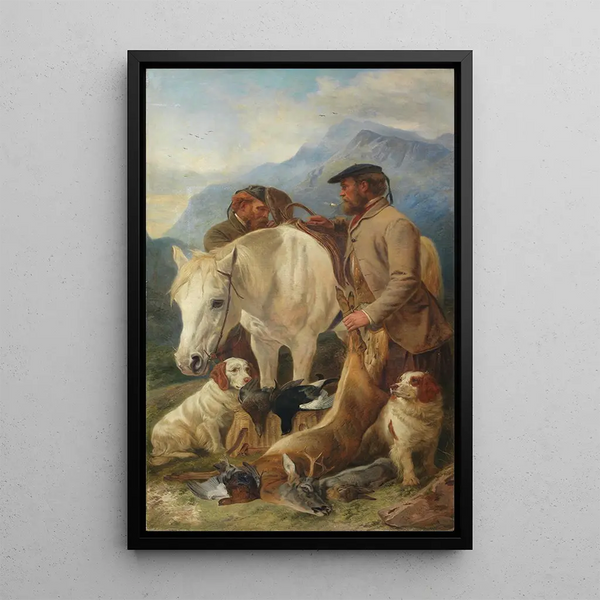De bewaker's pony - Richard Ansdell — ingelijst kunstwerk aan de muur