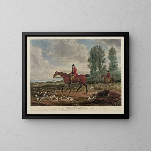 Richard Davis, jager van de jachthonden van Zijne Majesteit 1789-1812 - Richard Barrett Davis — ingelijst kunstwerk aan de muur