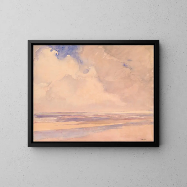 View of the sea - Richard Baseleer — framed artwork on a wall
