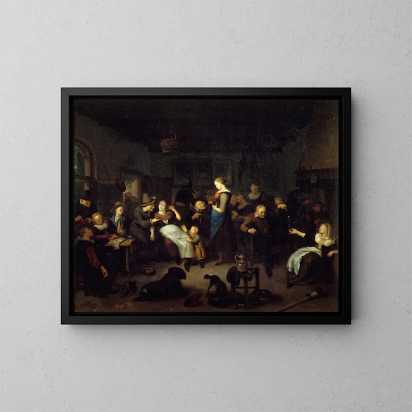 Interior of a cabaret - Richard Brakenburgh — framed artwork on a wall
