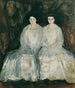 van de schilderij De zussen Karoline en Pauline Fey - Richard Gerstl — weergave van het kunstwerk
