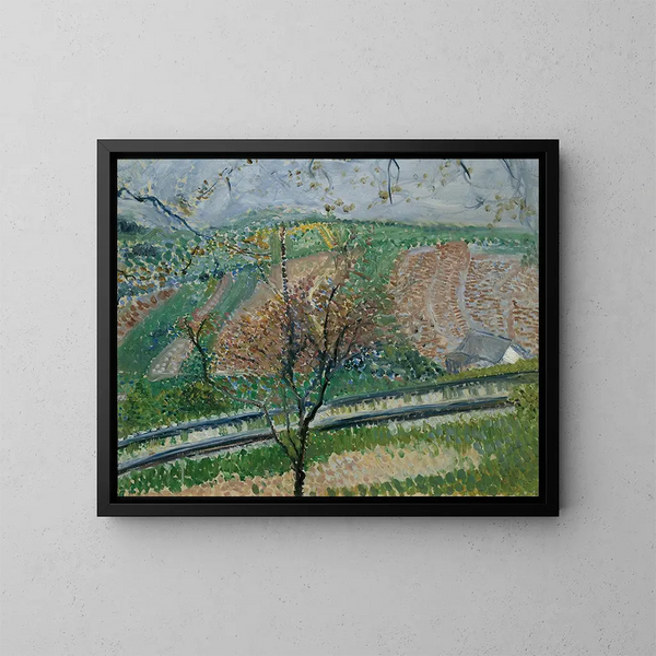Trace du chemin de fer à crémaillère sur le Kahlenberg - Richard Gerstl — framed artwork on a wall