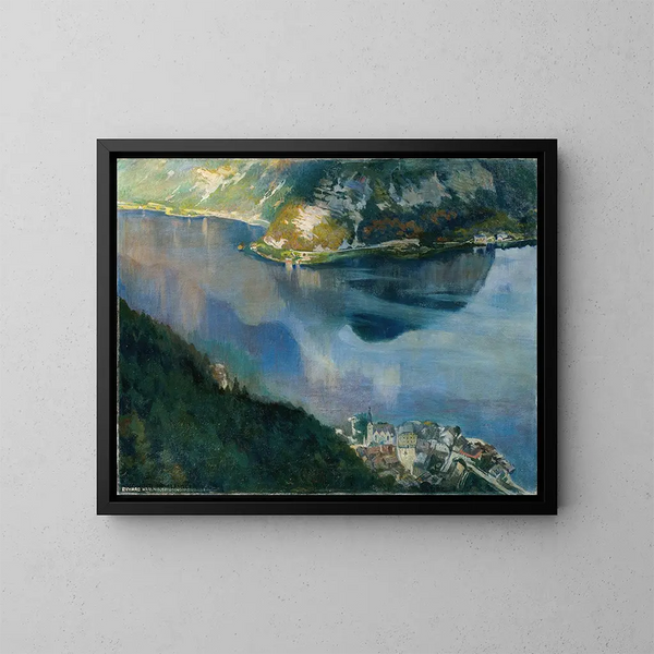 Lake Hallstatt - Richard Harlfinger — framed artwork on a wall