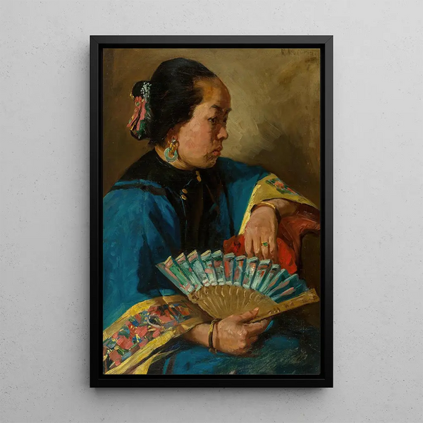 Portrait of a Mandarins Woman - Richard Lorenz — framed artwork on a wall