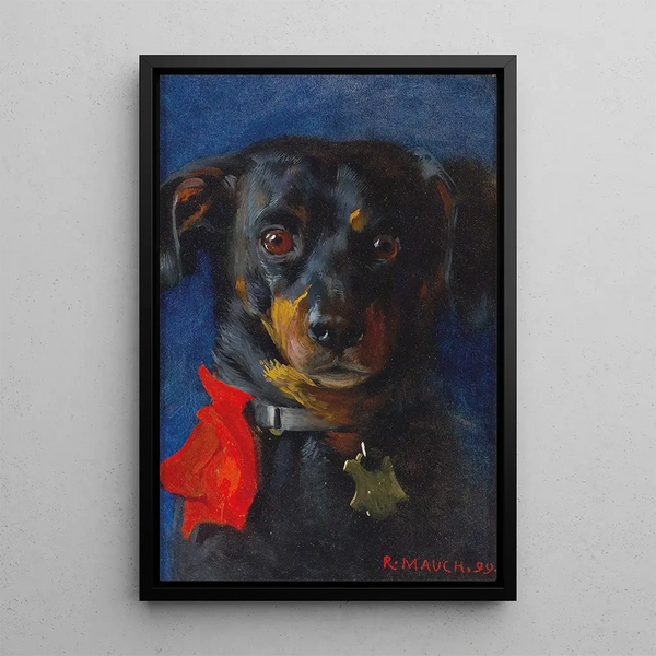 Le nœud rouge - Richard Mauch — ingelijst kunstwerk aan de muur