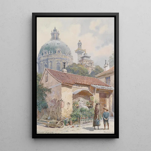 Oratory behind Saint-Charles Church - Richard Moser — framed artwork on a wall
