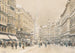 The Graben in Vienna under a snowstorm - Richard Moser — artwork view