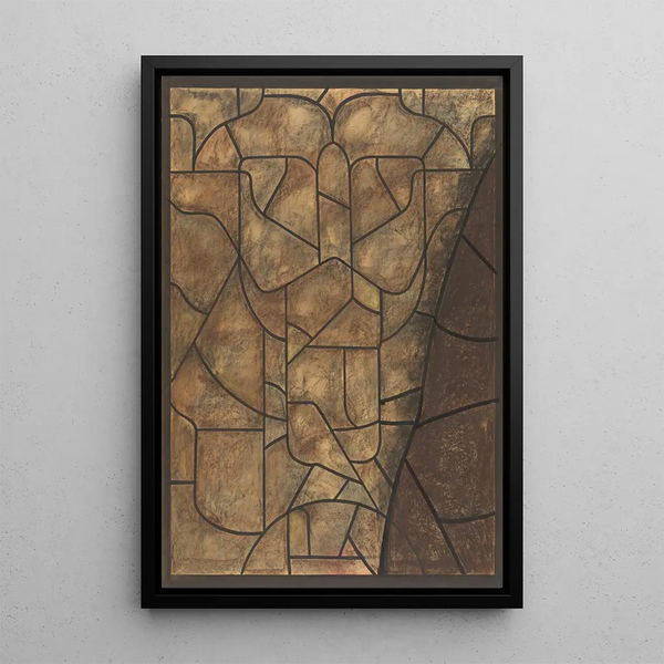 Project voor raam in het noordelijke transept van de Dom van Utrecht 42 - Richard Nicolas Roland Holst — ingelijst kunstwerk aan de muur