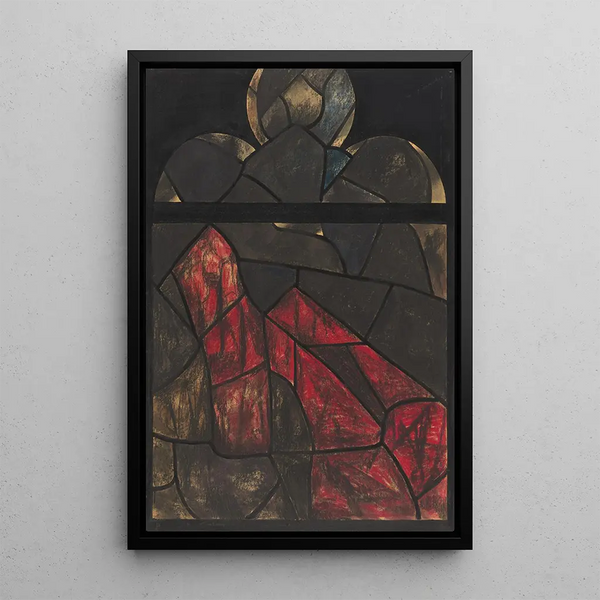 Project voor raam in het noordelijke transept van de kathedraal van Utrecht 44 - Richard Nicolas Roland Holst — ingelijst kunstwerk aan de muur