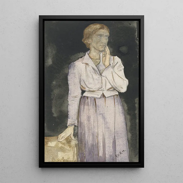 Vrouw staand - Richard Nicolas Roland Holst — ingelijst kunstwerk aan de muur