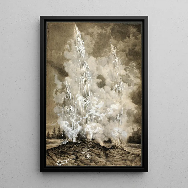 Geyser de Yellowstone - Richard Norris Brooke — ingelijst kunstwerk aan de muur