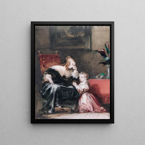 De gebed - Richard Parkes Bonington — ingelijst kunstwerk aan de muur