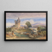 Landschap met kasteel in ruïne op de Esk - Richard Principal Leitch — ingelijst kunstwerk aan de muur