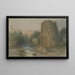 Ruïnes bij een beek - Richard Principal Leitch — ingelijst kunstwerk aan de muur